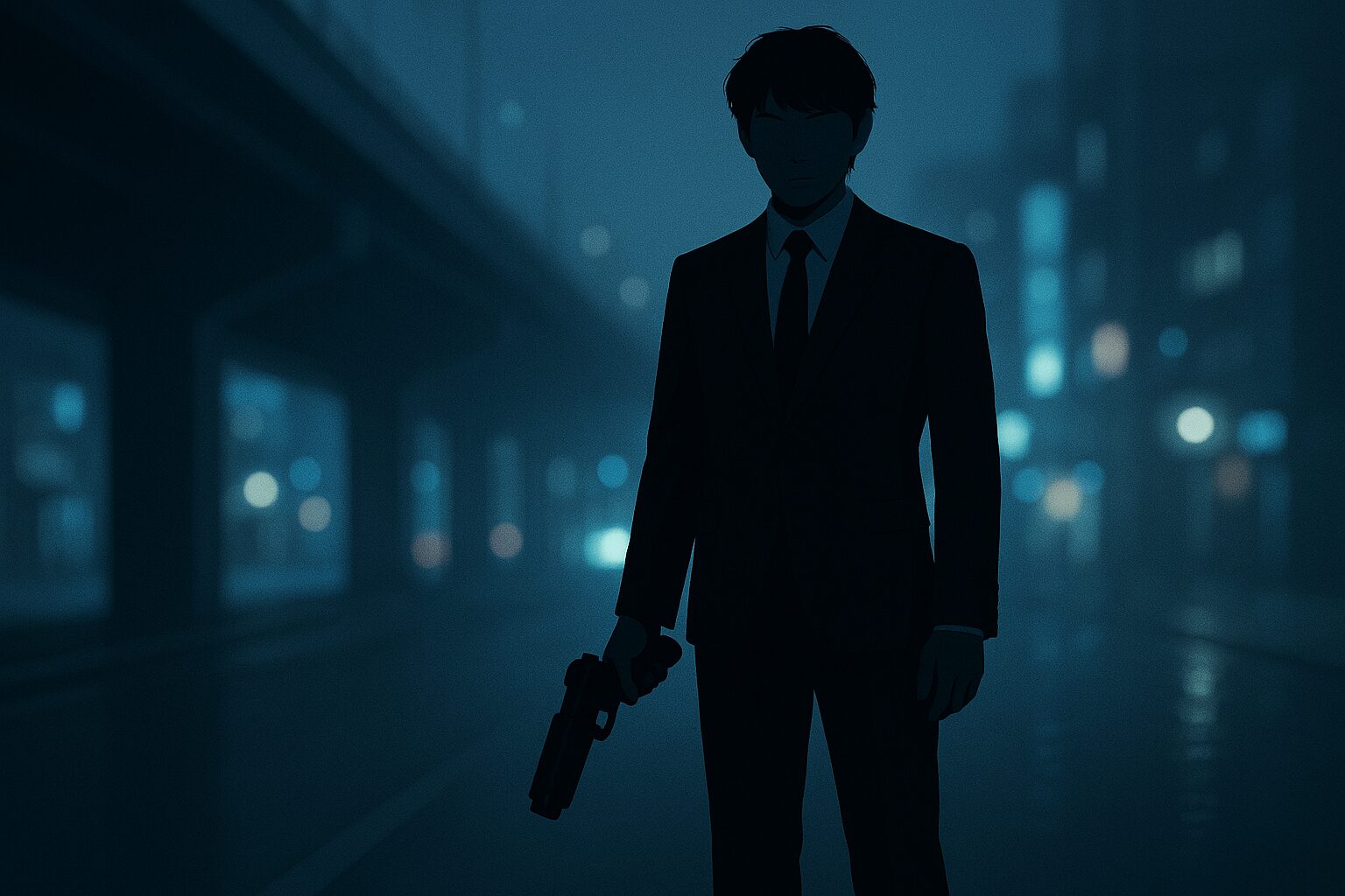 gantz 綾野剛の黒服星人を象徴する無表情のシルエット