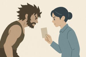 伊之助 アオイの叱咤→実行→評価を示すフロー図